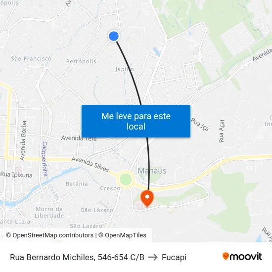 Rua Bernardo Michiles, 546-654 C/B to Fucapi map