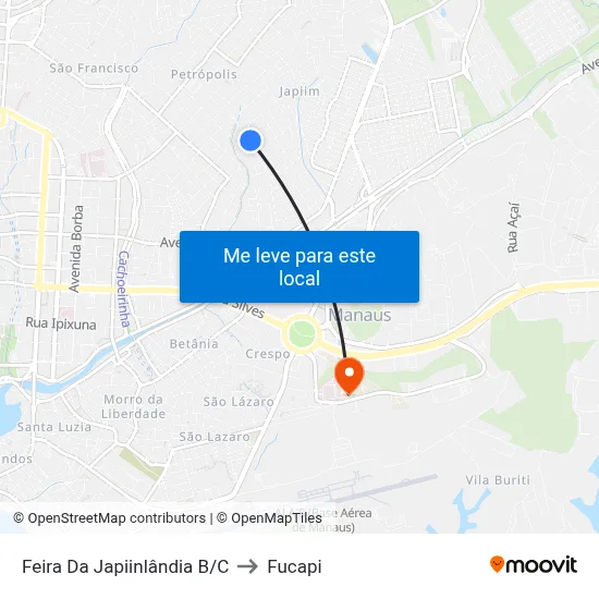 Feira Da Japiinlândia B/C to Fucapi map
