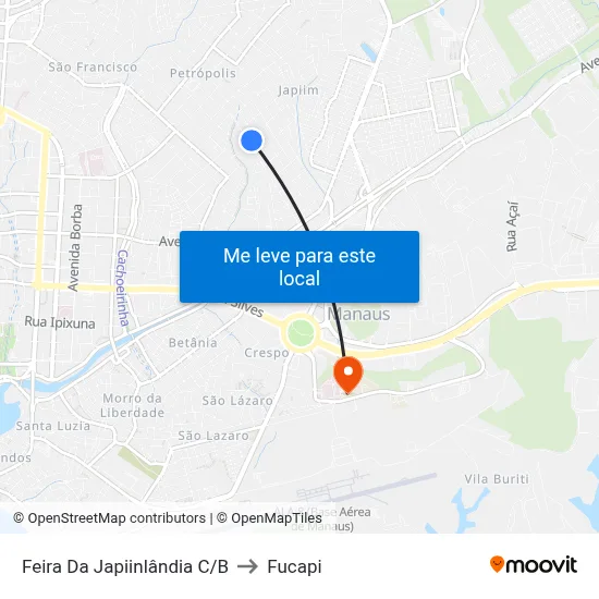 Feira Da Japiinlândia C/B to Fucapi map