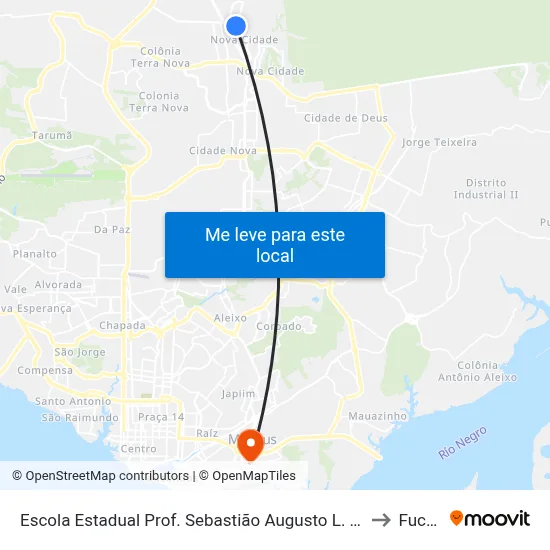 Escola Estadual Prof. Sebastião Augusto L. Filho B/T to Fucapi map