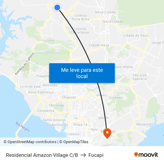 Residencial Amazon Village C/B to Fucapi map