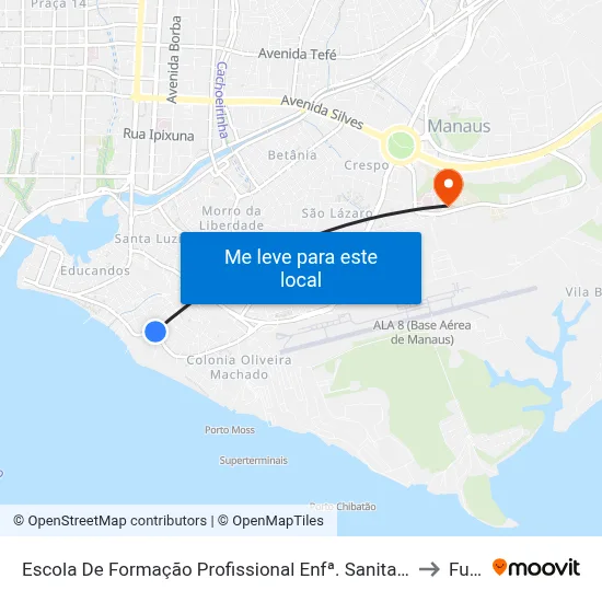 Escola De Formação Profissional Enfª. Sanitarista Francisca Saavedra C/B to Fucapi map