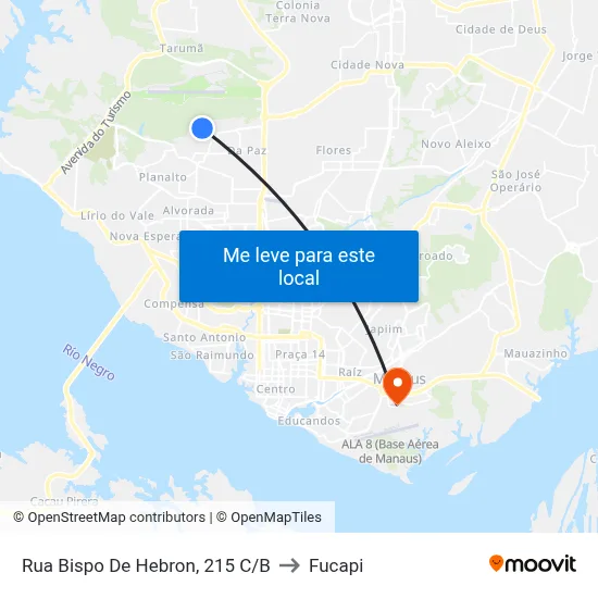 Rua Bispo De Hebron, 215 C/B to Fucapi map