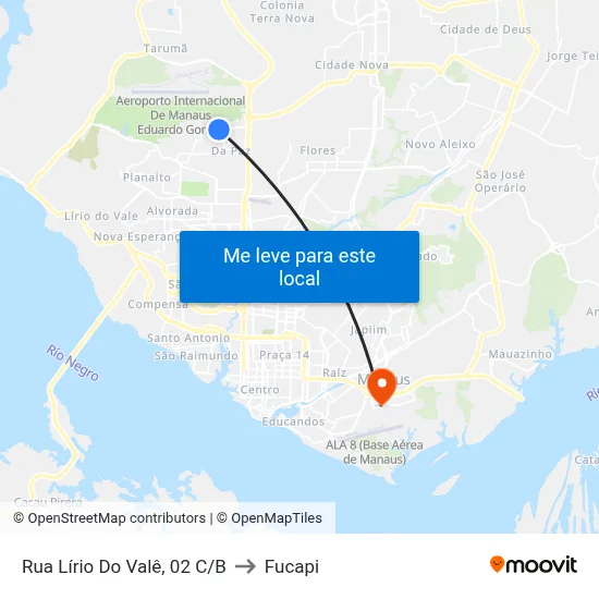 Rua Lírio Do Valê, 02 C/B to Fucapi map