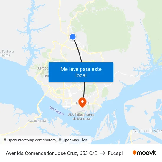 Avenida Comendador José Cruz, 653 C/B to Fucapi map