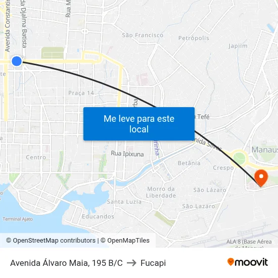 Avenida Álvaro Maia, 195 B/C to Fucapi map