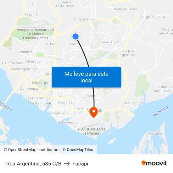 Rua Argentina, 535 C/B to Fucapi map
