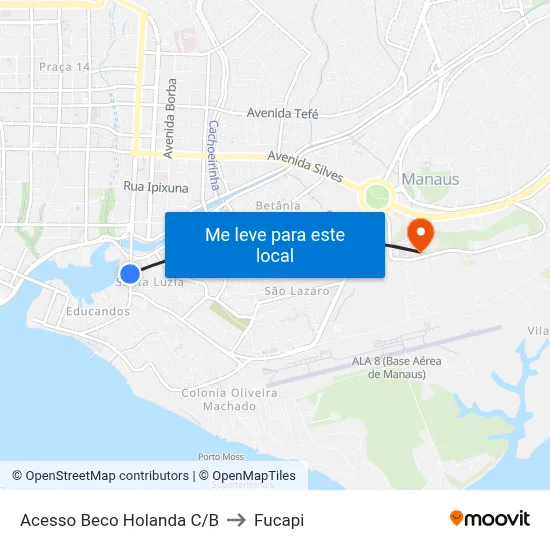 Acesso Beco Holanda C/B to Fucapi map