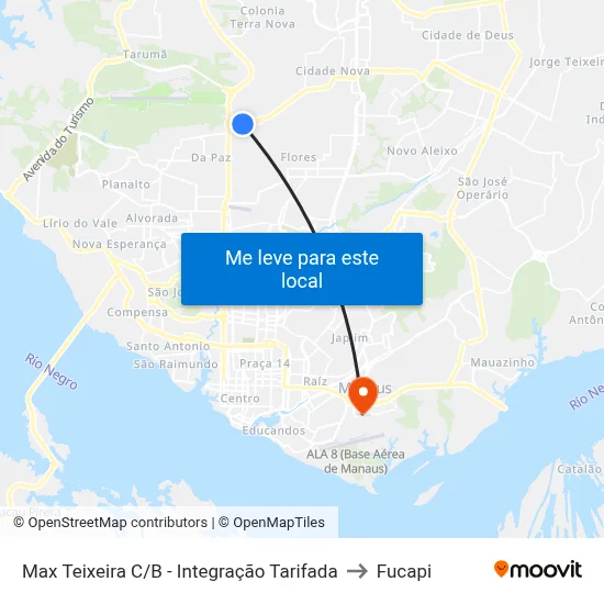 Max Teixeira C/B - Integração Tarifada to Fucapi map