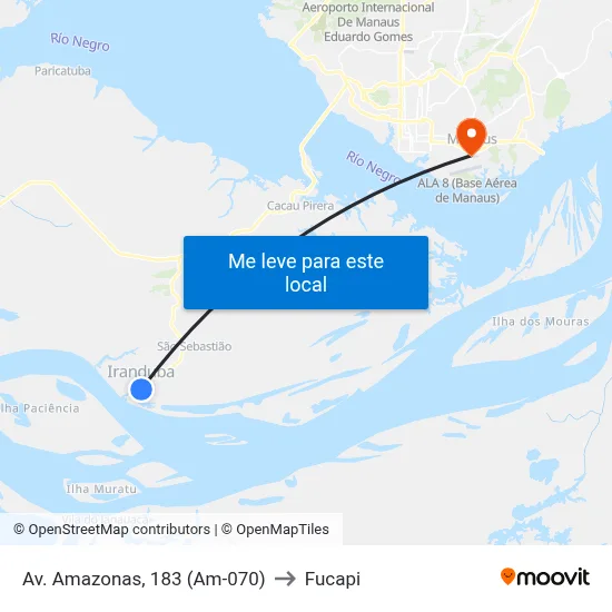 Av. Amazonas, 183 (Am-070) to Fucapi map