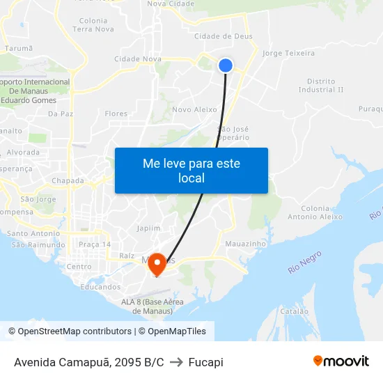 Avenida Camapuã, 2095 B/C to Fucapi map