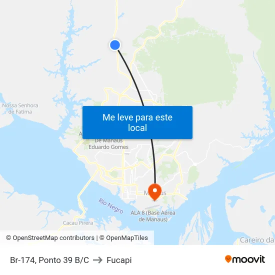 Br-174, Ponto 39 B/C to Fucapi map