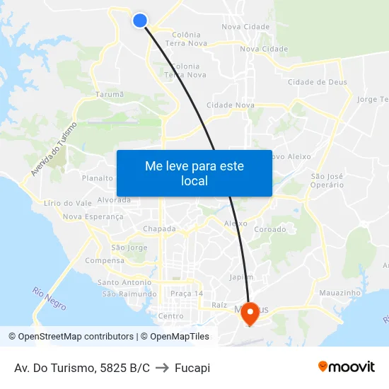 Av. Do Turismo, 5825 B/C to Fucapi map