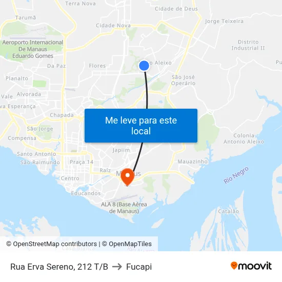 Rua Erva Sereno, 212 T/B to Fucapi map