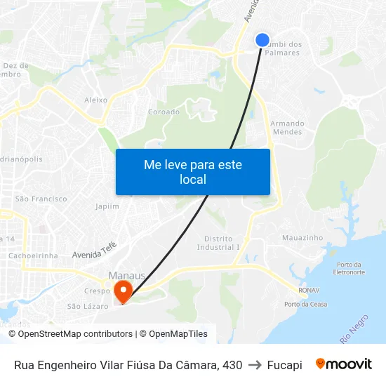 Rua Engenheiro Vilar Fiúsa Da Câmara, 430 to Fucapi map