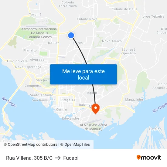 Rua Villena, 305 B/C to Fucapi map