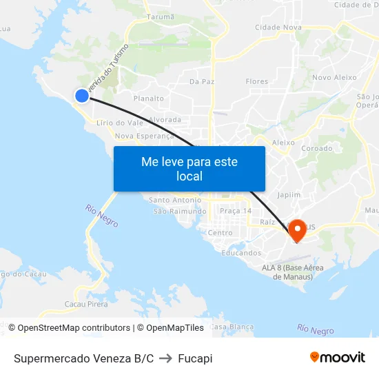 Supermercado Veneza B/C to Fucapi map