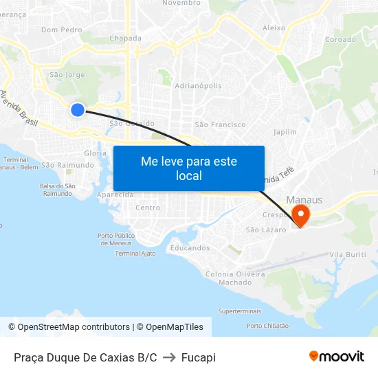 Praça Duque De Caxias B/C to Fucapi map