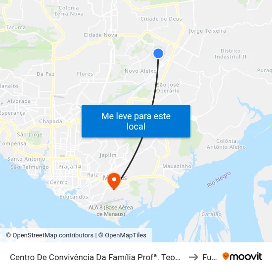 Centro De Convivência Da Família Profª. Teonizia Lobo De Carvalho B/C to Fucapi map