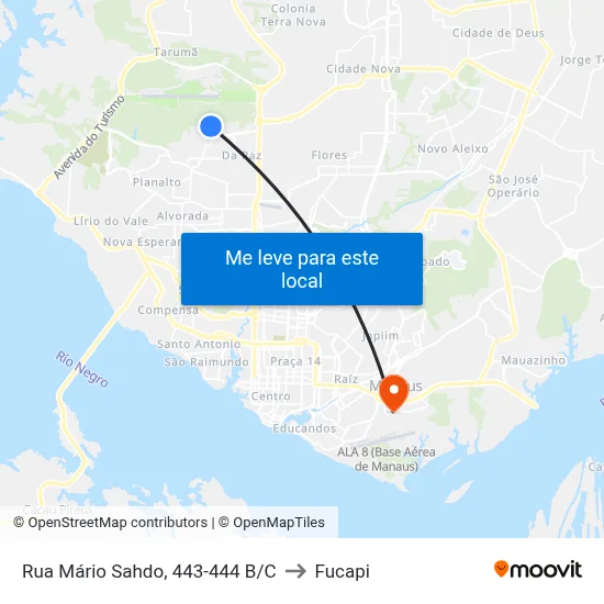 Rua Mário Sahdo, 443-444 B/C to Fucapi map