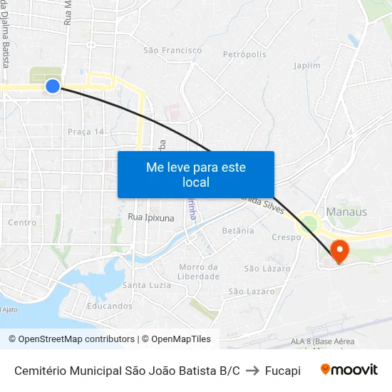 Cemitério Municipal São João Batista B/C to Fucapi map