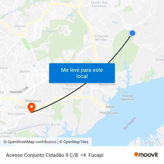Acesso Conjunto Cidadão 9 C/B to Fucapi map