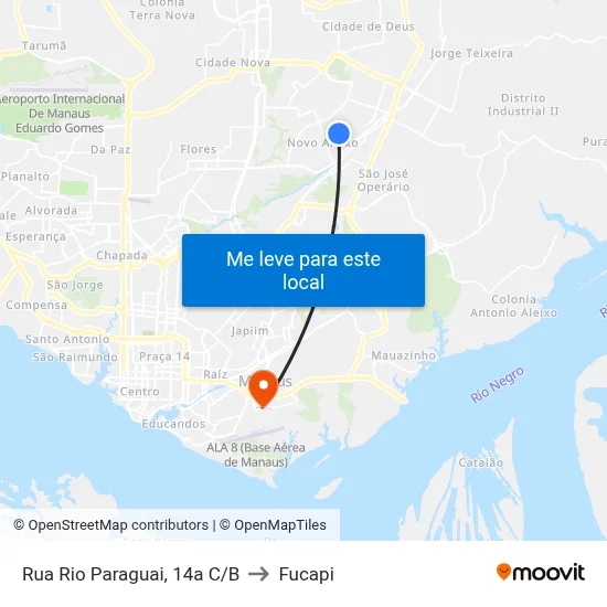 Rua Rio Paraguai, 14a C/B to Fucapi map