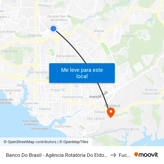 Banco Do Brasil - Agência Rotatória Do Eldorado C/B to Fucapi map