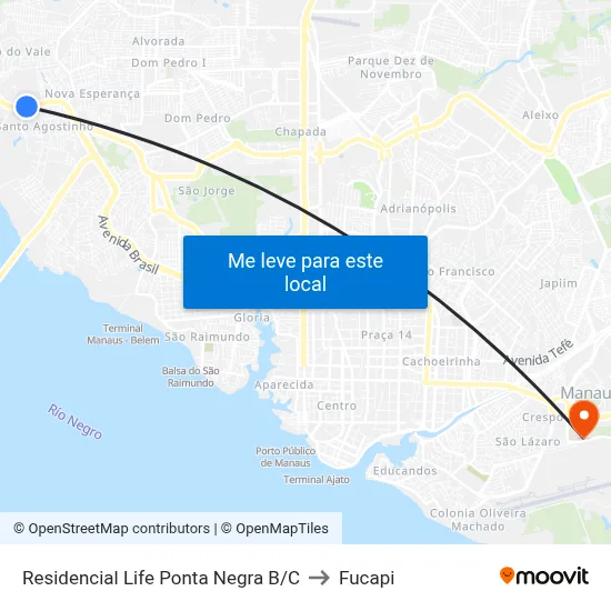 Residencial Life Ponta Negra B/C to Fucapi map