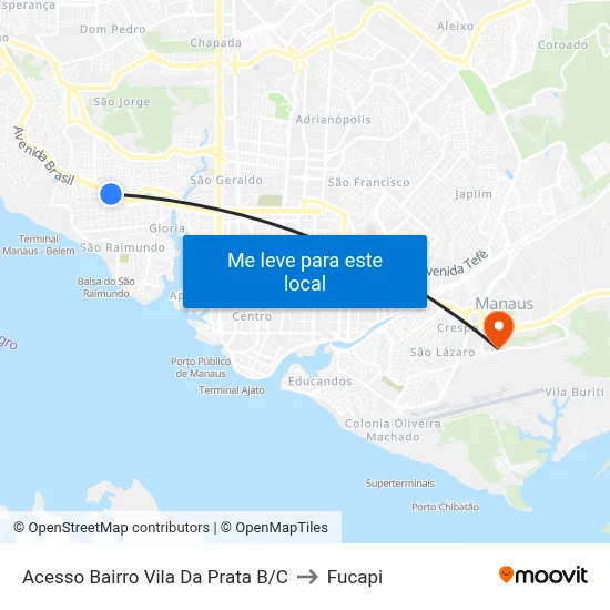 Acesso Bairro Vila Da Prata B/C to Fucapi map