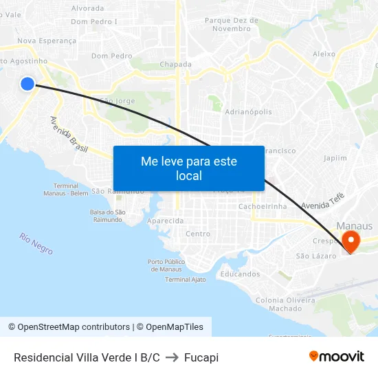 Residencial Villa Verde I B/C to Fucapi map