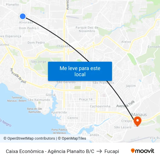 Caixa Econômica - Agência Planalto B/C to Fucapi map