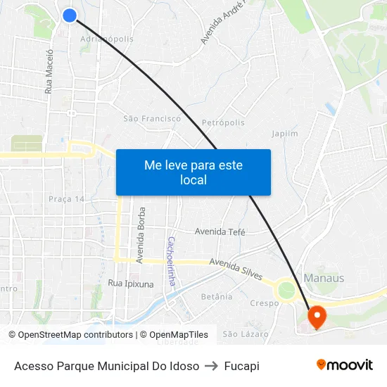 Acesso Parque Municipal Do Idoso to Fucapi map