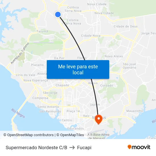 Supermercado Nordeste C/B to Fucapi map
