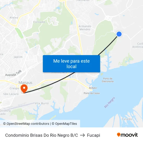 Condomínio Brisas Do Rio Negro B/C to Fucapi map
