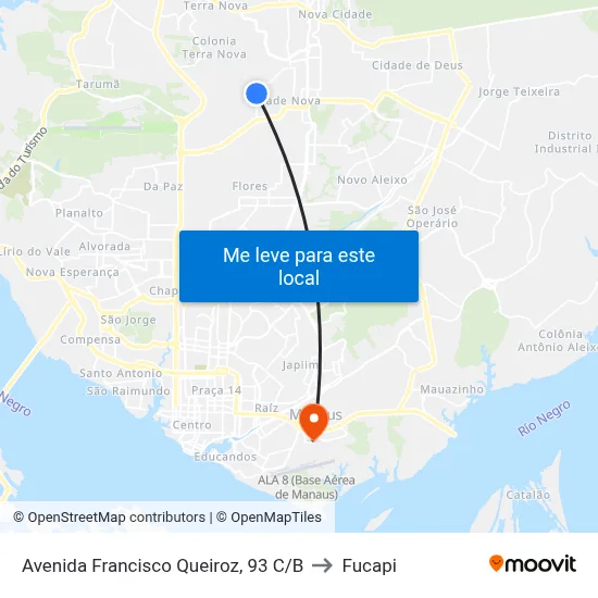 Avenida Francisco Queiroz, 93 C/B to Fucapi map