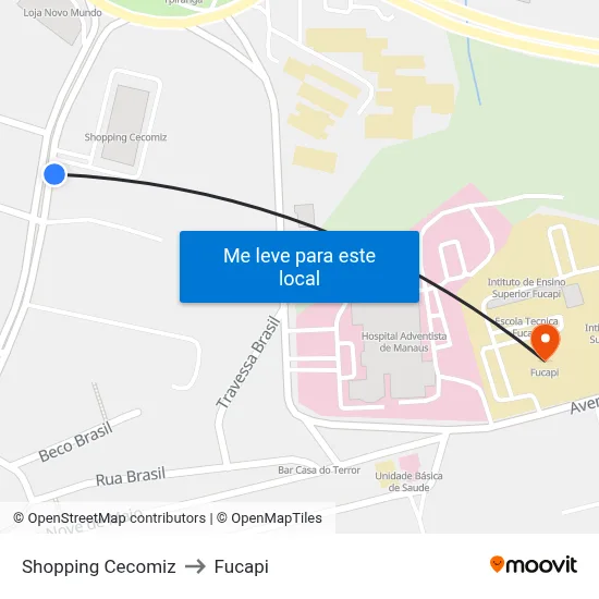 Shopping Cecomiz to Fucapi map