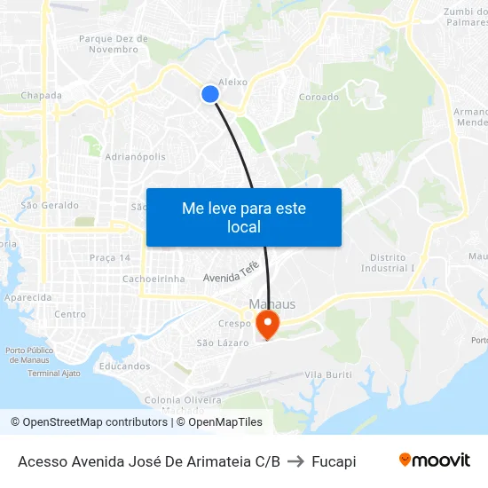 Acesso Avenida José De Arimateia C/B to Fucapi map