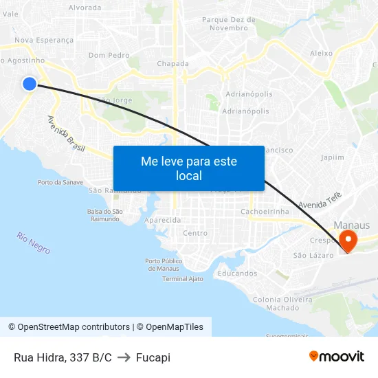 Rua Hidra, 337 B/C to Fucapi map