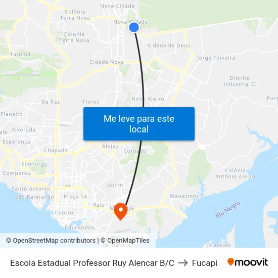 Escola Estadual Professor Ruy Alencar B/C to Fucapi map
