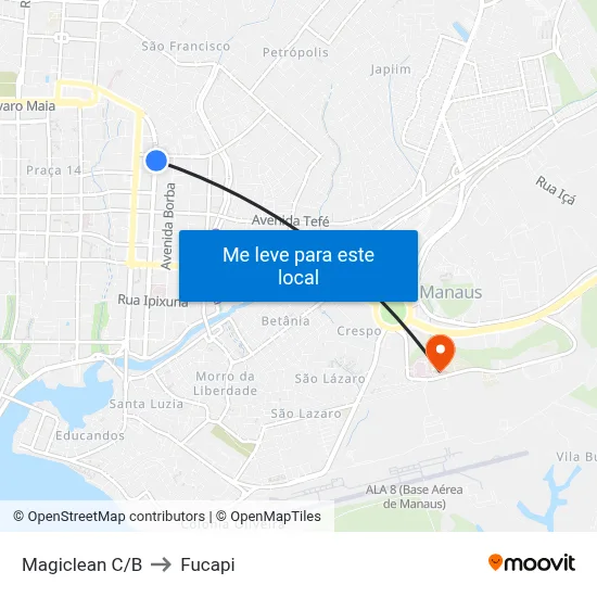 Magiclean C/B to Fucapi map