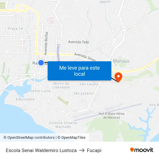 Escola Senai Waldemiro Lustoza to Fucapi map