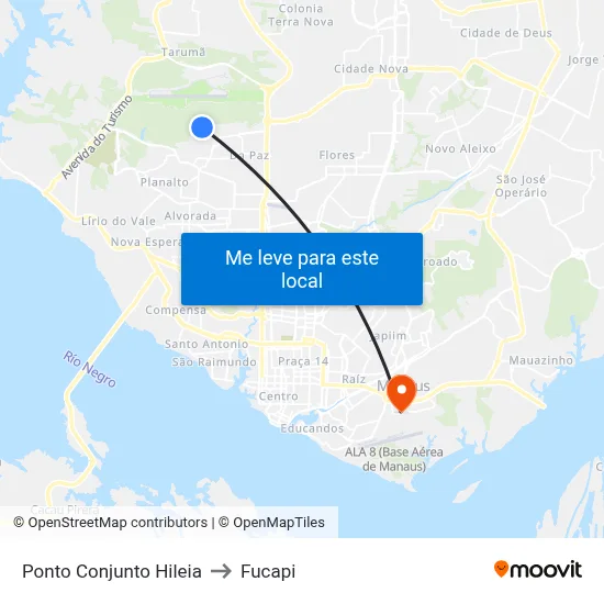 Ponto Conjunto Hileia to Fucapi map