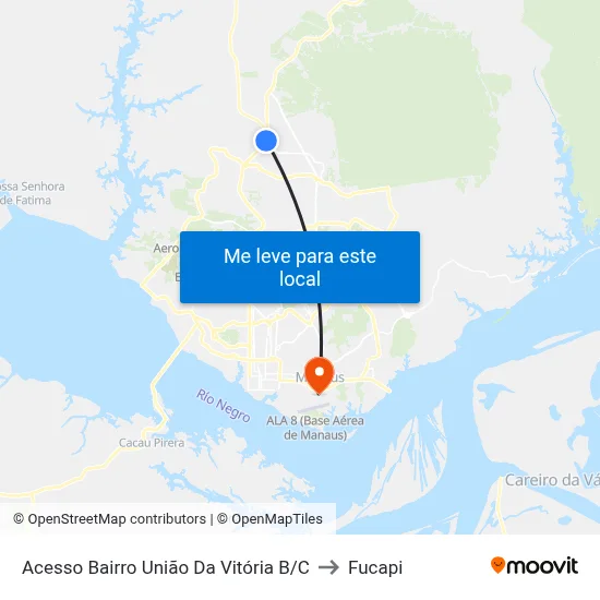 Acesso Bairro União Da Vitória B/C to Fucapi map