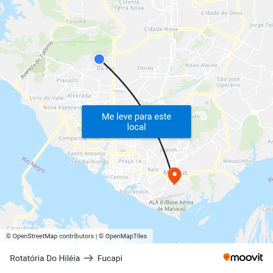 Rotatória Do Hiléia to Fucapi map