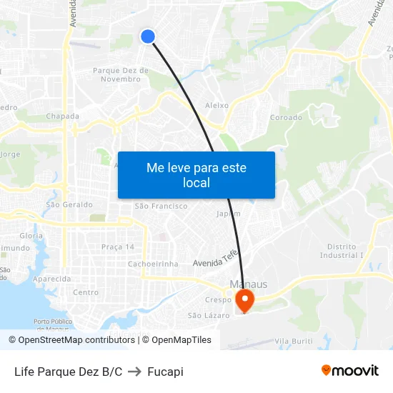Life Parque Dez B/C to Fucapi map