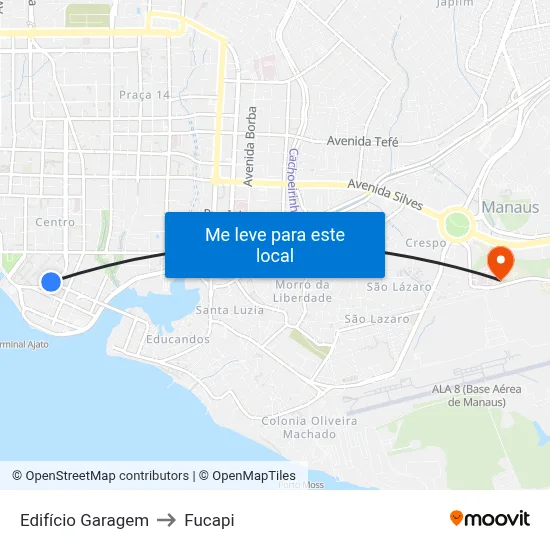 Edifício Garagem to Fucapi map