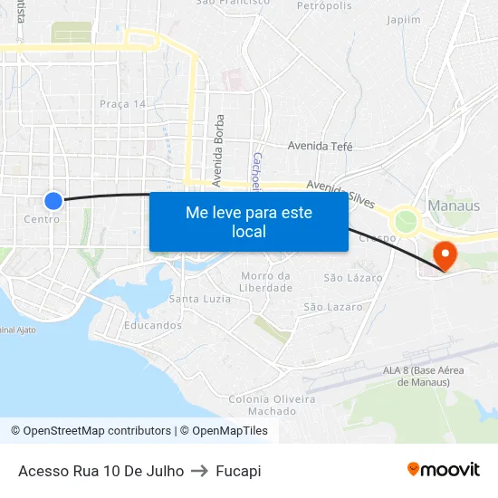 Acesso Rua 10 De Julho to Fucapi map