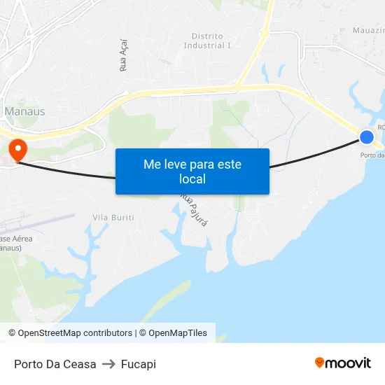 Porto Da Ceasa to Fucapi map