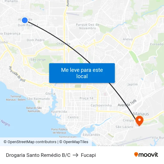 Drogaria Santo Remédio B/C to Fucapi map